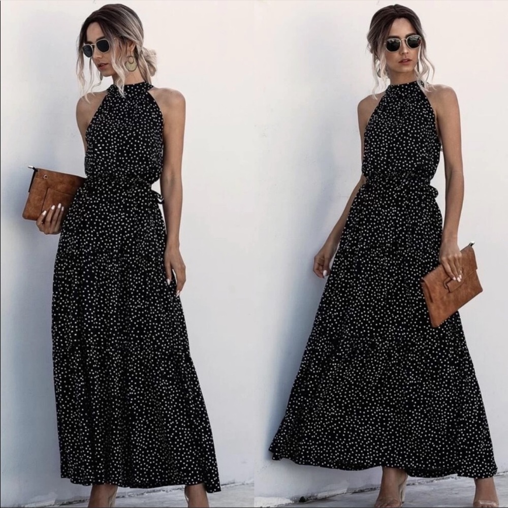 Boho floral halter maxi dress - Picture 7 of 11